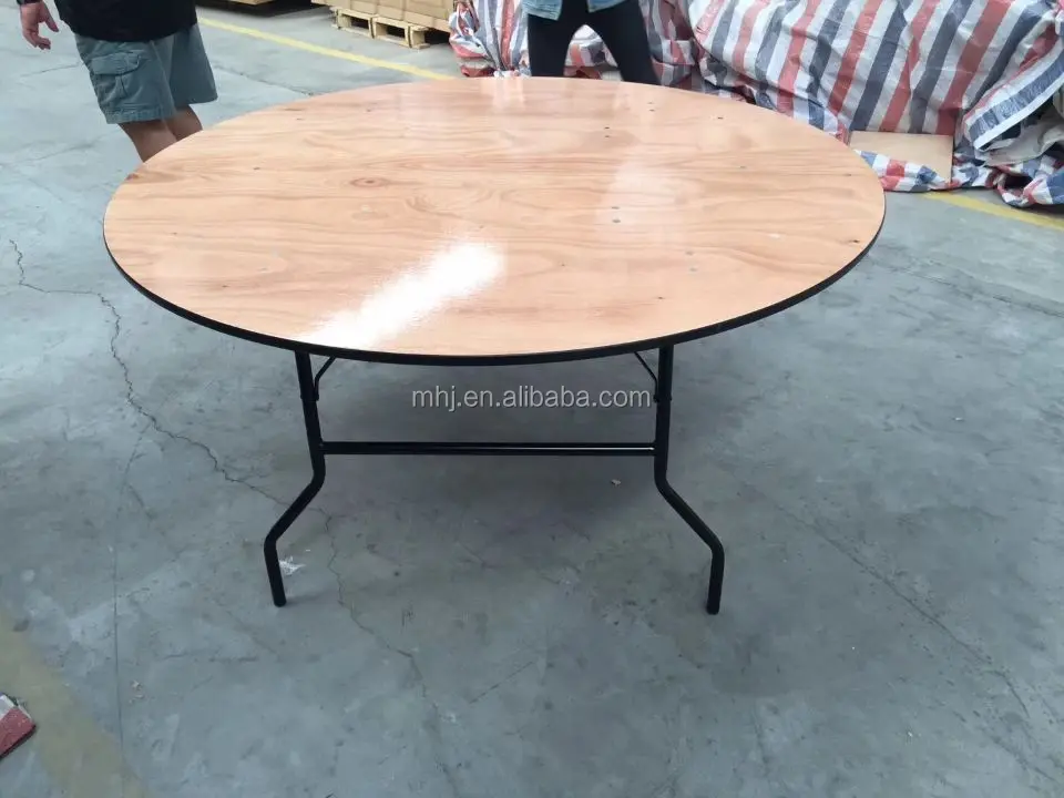  wholesale folding round wood party event wedding banquet