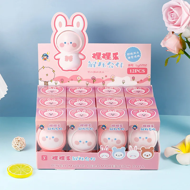 Dressed Bunny Pinch Unique TPR Soft Release Anti-stress Rabbit Wholesale Custom Rabbit Stretchy Stress Toy