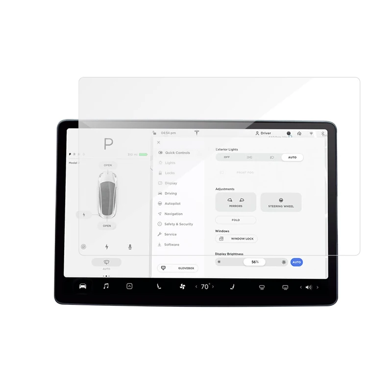 Matte Car Screen Protector Anti-Reflection Under Sunshine Tempered Glass Screen Protector for Tesla Model 3 & Model Y