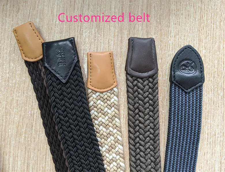 Мужской эластичный ремень из искусственной кожи, Холщовый расширяемый плетеный эластичный ремень с смешанной трикотажной черной пряжкой 105 см, прямая цена от производителя