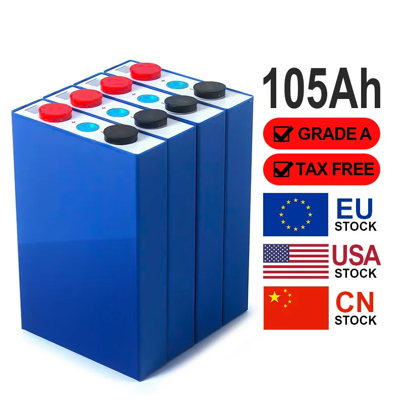 6000 Times Cycle High Quality 3.2V 100Ah 105Ah LiFePO4 Lithium Ion Batteries