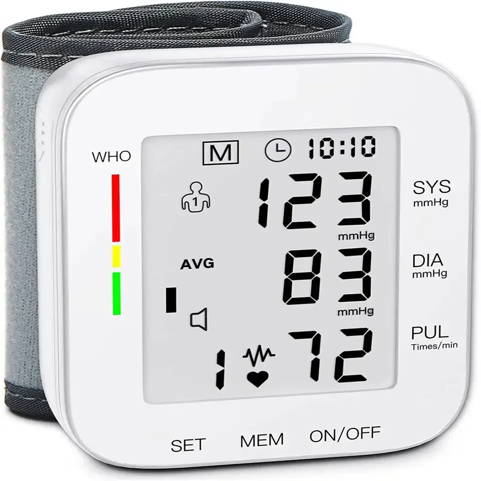 AXD Care Blood Pressure Monitor Wrist Bp Monitor Large LCD Display Blood Pressure Machine Adjustable Wrist Cuff 5.31-7.68inch