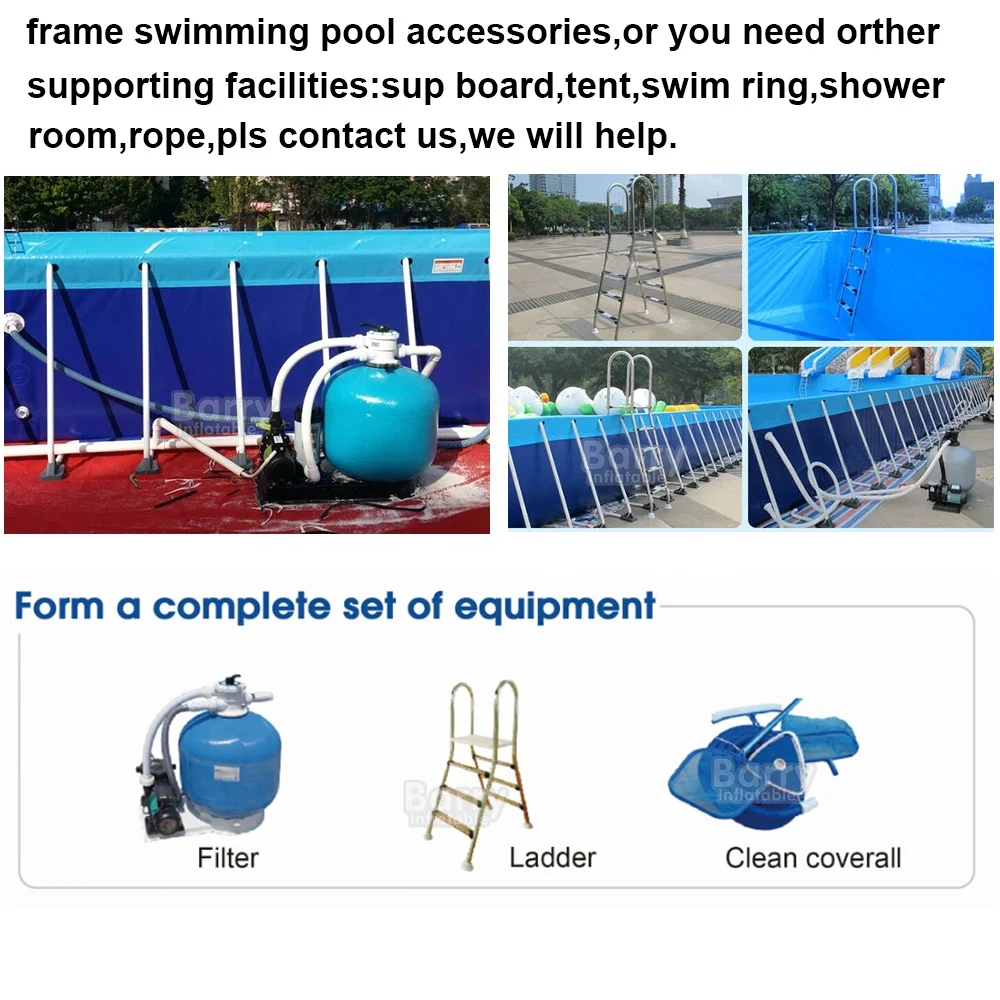 2023 pools swimming outdoor metal frame steel round swimming pools piscina outdoor rectangle above ground pool