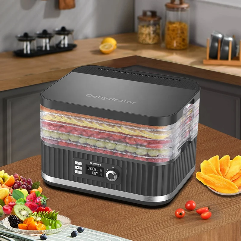 400W Food Dehydrator 5-9Trays LCD digital version Faster Drying for Beef Jerky  Meat Fruit Dog Treats Herbs