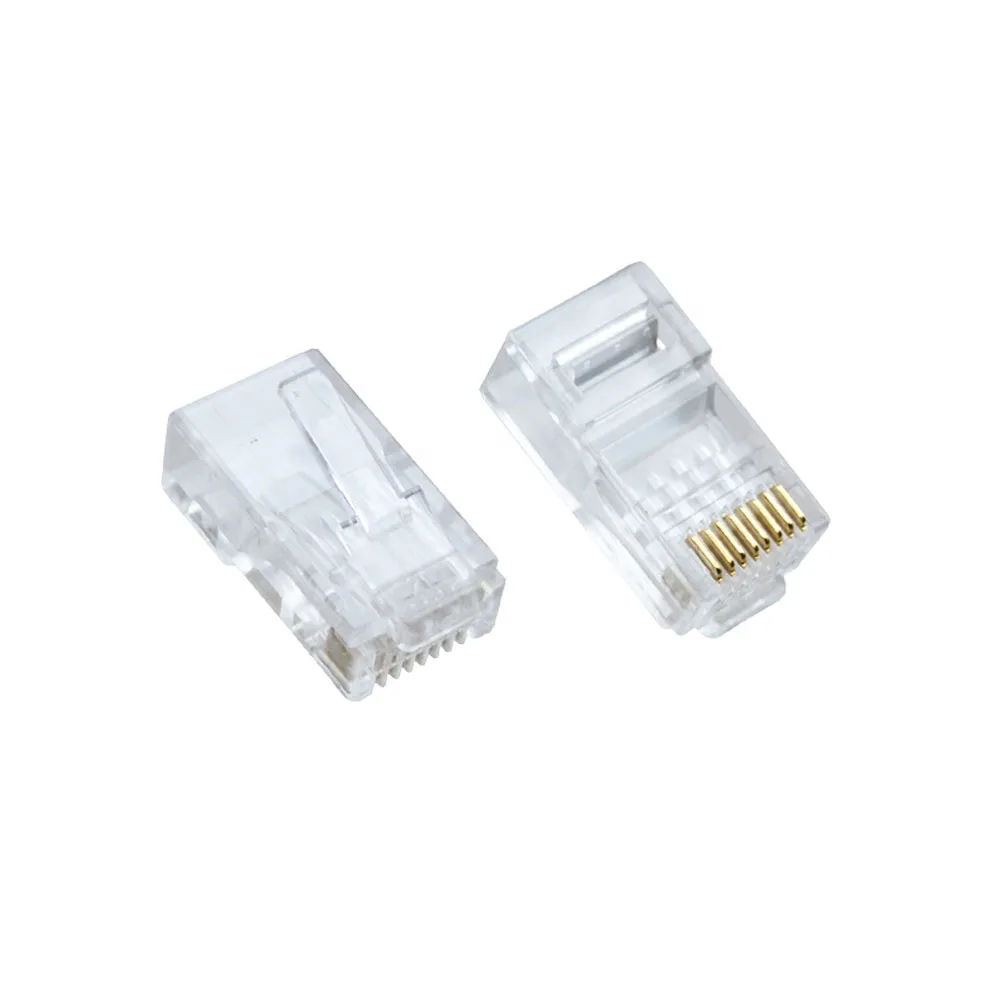 Gold plated RJ45  Network Modular Plug Cat6  Connector 8P8C utp Unshielded Modular Rj45 Plug  cat5e connectors