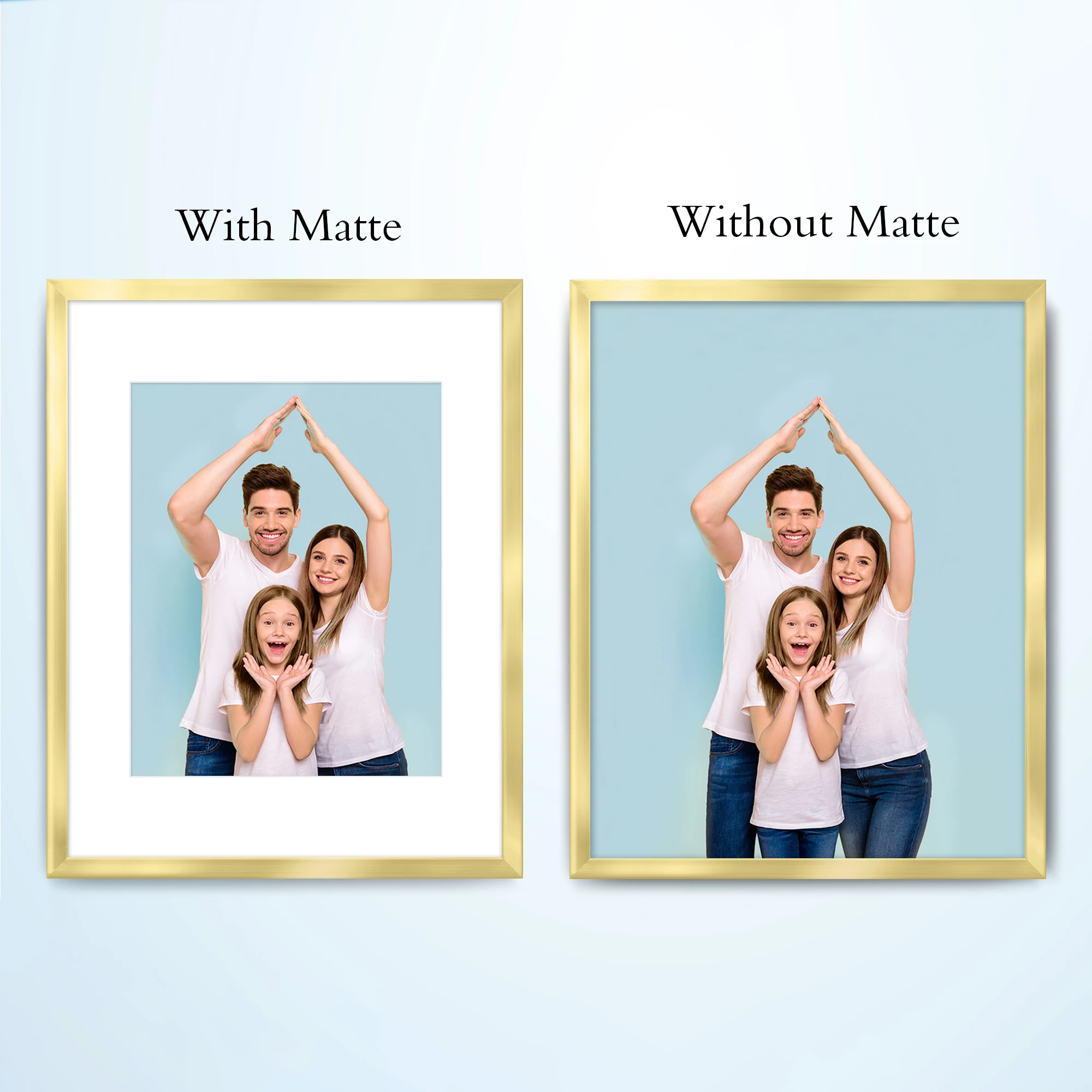 2024 Hot Selling Gold Photo Frame Custom 4x6 5x7 11x14 8X10 Size Home Wall Unbreakable Plastic Black Picture Frame