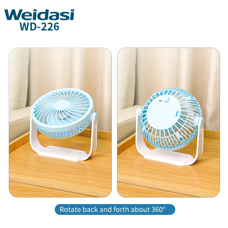 New Wholesale Office Charging Silent Rechargeable Mini Fan Portable Cute Student Fan Desktop Fan