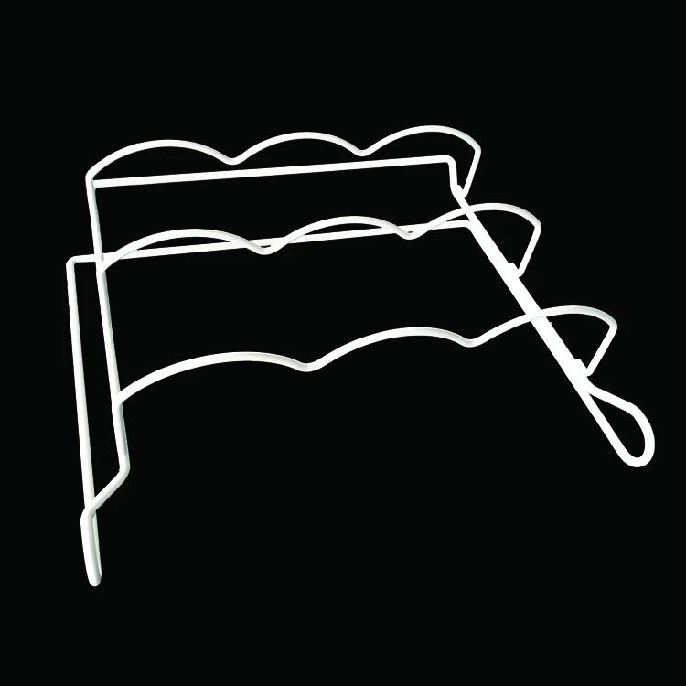 Metal Wire Fridge Corner Wine Bottle Holder Display Rack Beverage Storage Stand for 3 Bottles