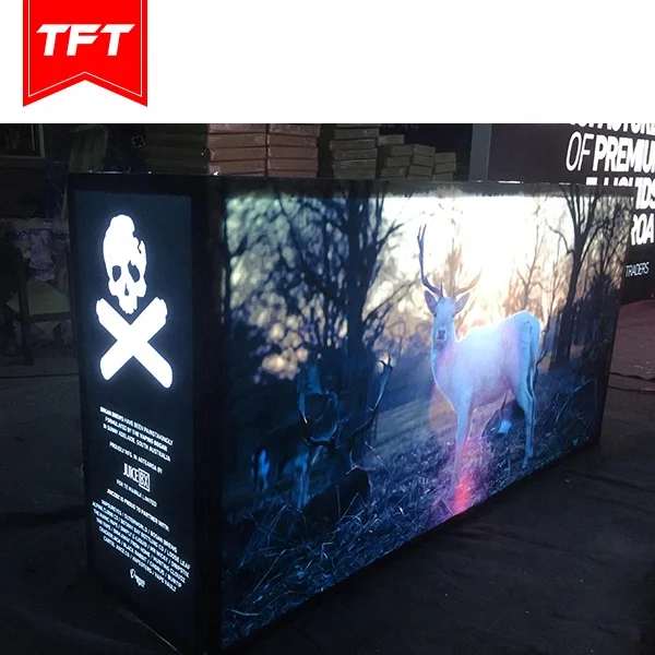 Large Luxury Unique Design Ideas Black Expo Modular Banner Changing Room Trade Show Booth 3*3 With Shelving