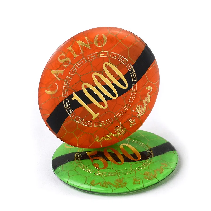 High Quality Round Crystal Customized Poker Card Manufacturers Cheap Wholesale Casino High-end Poker Chips for Gambling Club