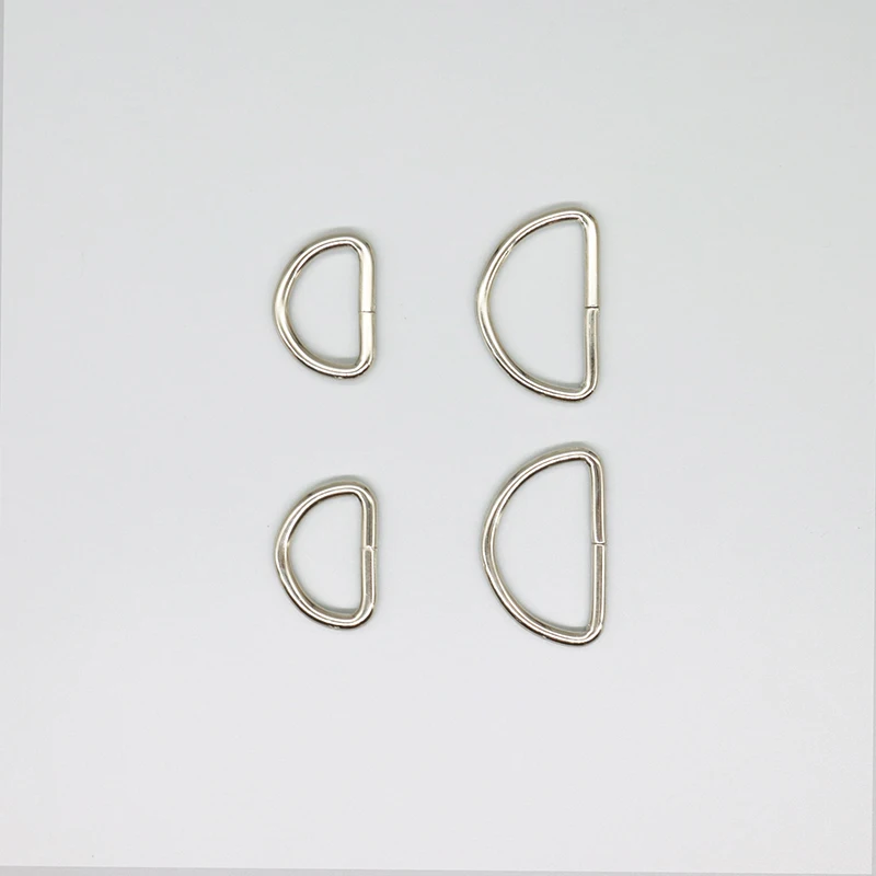 Multiple Sizes Iron D-Shaped D-Ring Bag Hardware DIY Luggage Accessories with Metal Belt Buckles