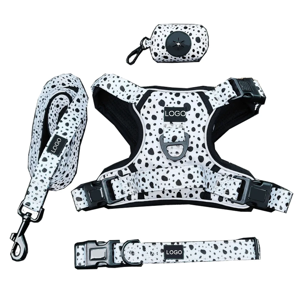2024 Classic Best Selling Oxford Adjustable Dog Harness And Leash Collar Set With Premium Raw Material