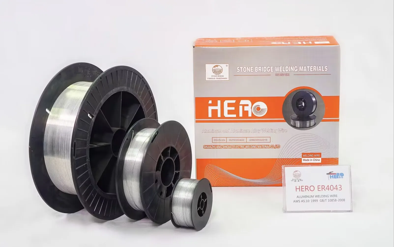 Stone Bridge Hero Brand Aluminum Alloy Customized Diameter ER4043 ER5356 MIG Welding Wire with Steel Tin Nickel Co2 Rods