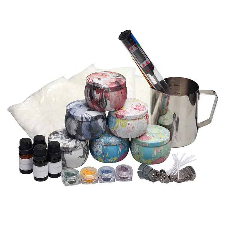 
Wholesale 100% Natural Eco-friendly Large Scented Soy Candles Complete DIY Candle Making Kit 