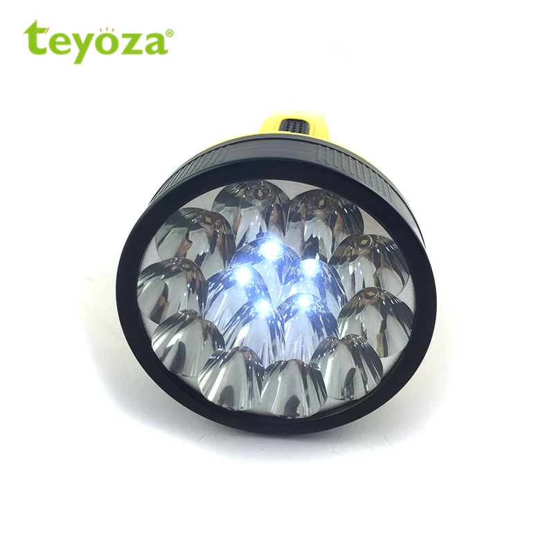 teyoza outdoor Rechargeable Search  light Powerful Large LED flashlight Emergency torch Light with Handle