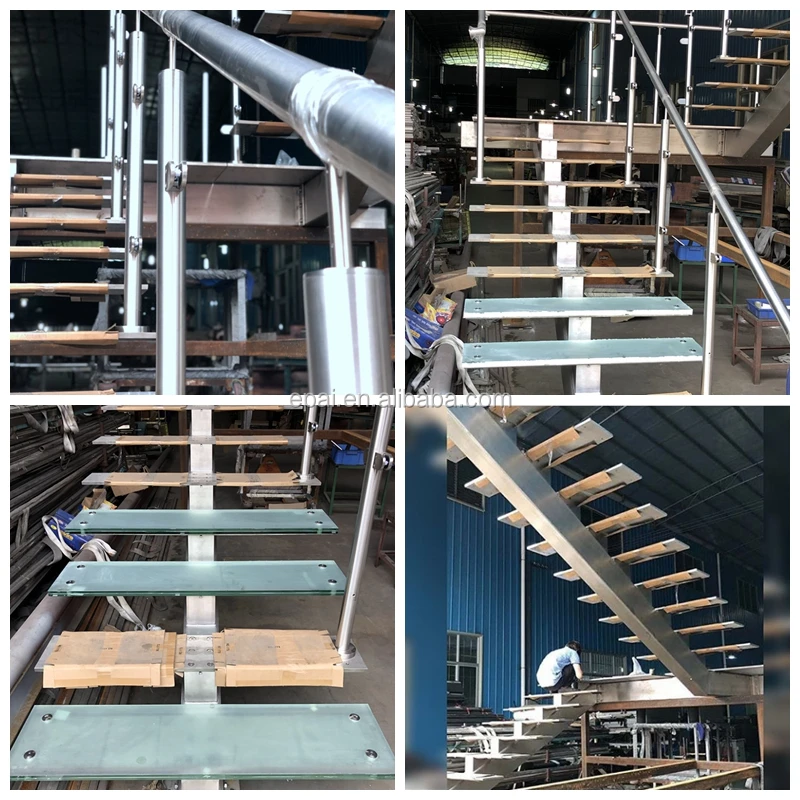 Epai Direct sale 304/316 Stainless Steel Balustrade Tube Front mounted Railing Post Modern Design Pipe Handrail Railing