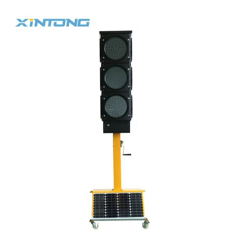 Traffic Divert Solar Powered Portable Mobile Stop and Go Signs LED Directional Street Temporary Traffic Signal Lights