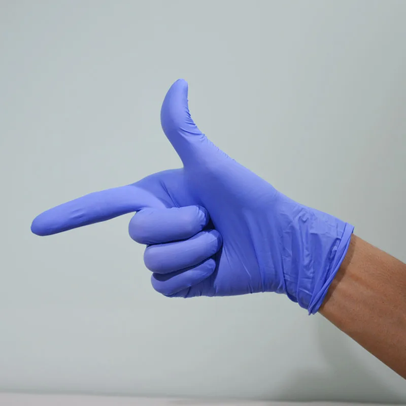 En455 EN420 En374  latex free disposable nitrile glovees powder free for  EU blue / white / black / pink available