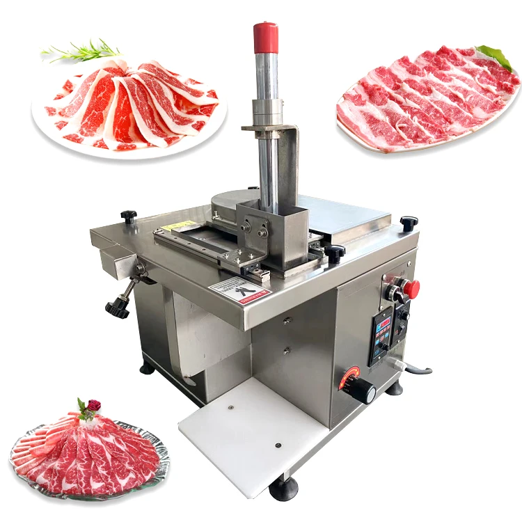 Hot Pot Frozen Meat Slicing Machine Professional Cooked Meat Slicing Machine For Meat