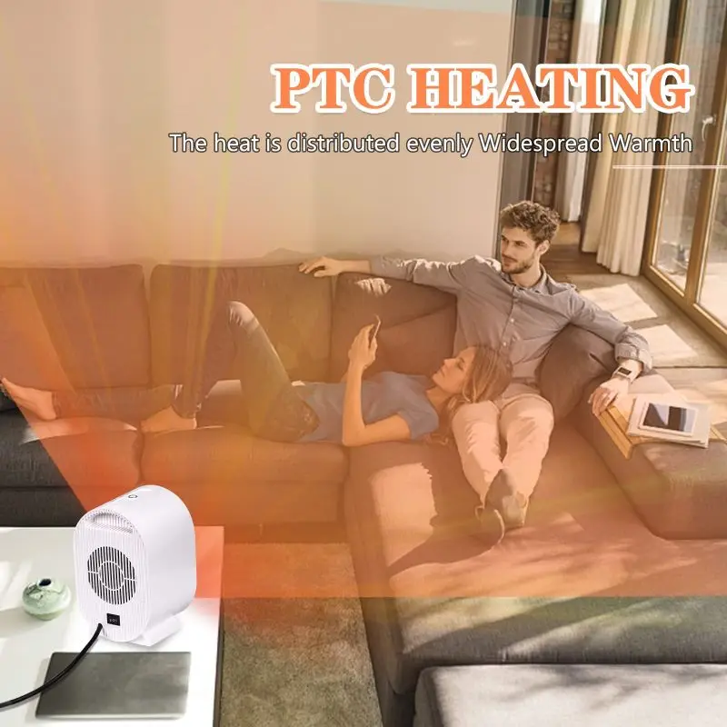 Maist2022 Fan Heater Use PTC Heater Fan Maxi Heat Ceramic for Desktop Office Electric 1200W Waterproof Ventilation of The Car