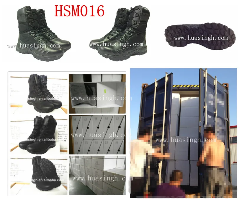 ZH,hot selling 8 inch training tactical combat boots anti-corrosion black outdoor hiking boots for sale HSM016