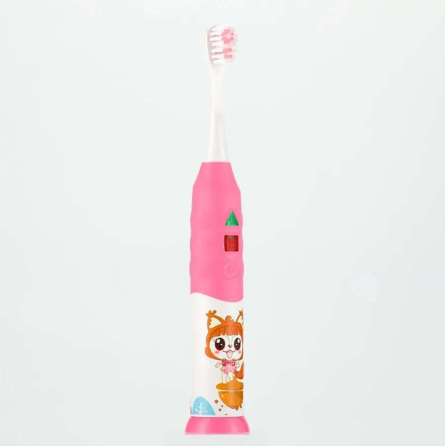 High Quality Cartoon Oral Care Soft Round Head Sonic Kid Rotary Electric Toothbrush With Led