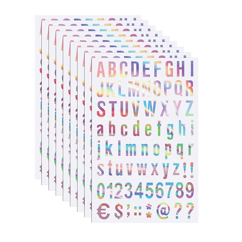 Adhesive Letters Small Cartoon ABC Stickers for Kids Vinyl Alphabet Number Sticker Set for DIY Craft Scrapbooking Embellishment