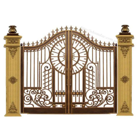 Luxury Modern Style Outdoor Fence Exterior Cast Aluminum Sliding Gate For Garden