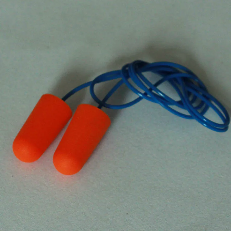 Good Quality Sponge Safety Earplugs Ear Plug with cotton cord Ear Protector