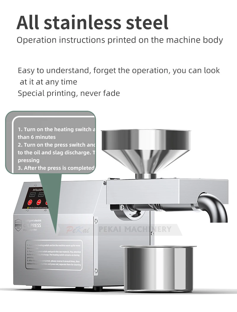 B01S Intelligent Oil Presser Automatic Peanut Mini Olive Oil Press Machine