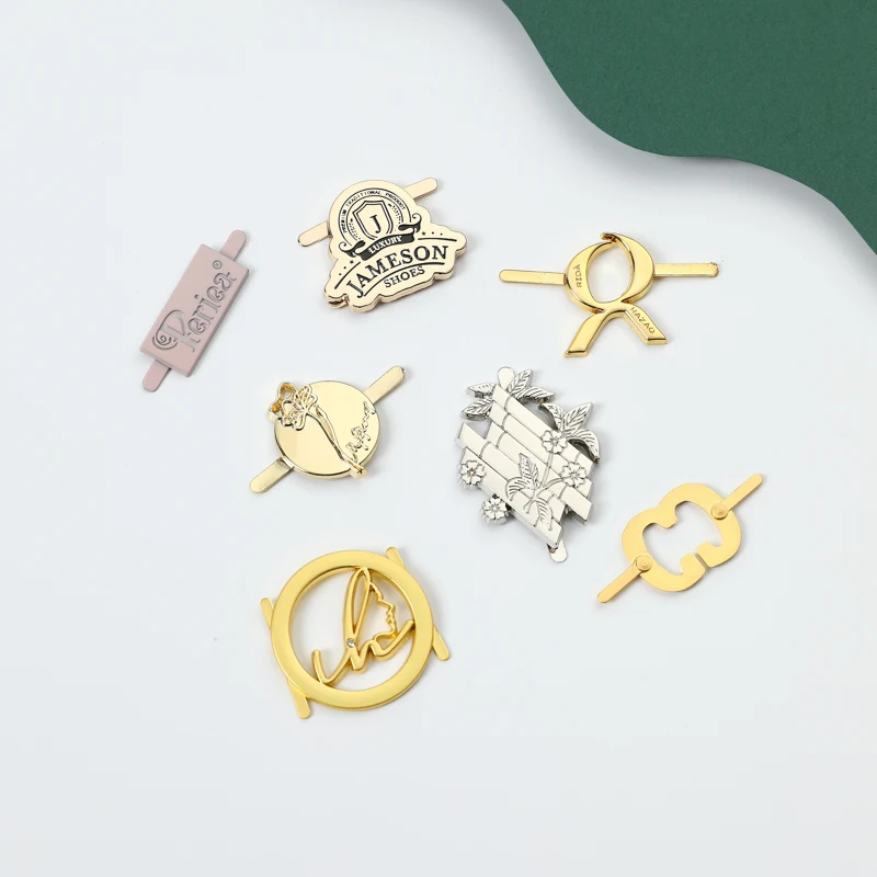 Custom Person metal letters logo bag plate brand name handbag wallet hat metal brand logo for bag