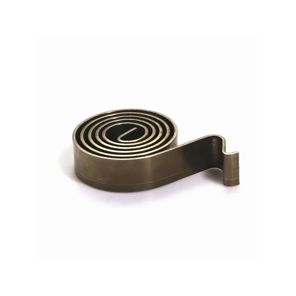 Stainless Steel Flat Coil Spiral Carbon Steel Motor Cable Retractor Extension Reel Constant Force Spring
