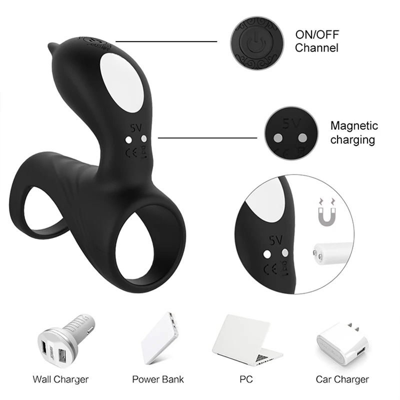 vibrator ring for men electrical stimulation penis cook ring penis vibrating cock with clitoral stimulator