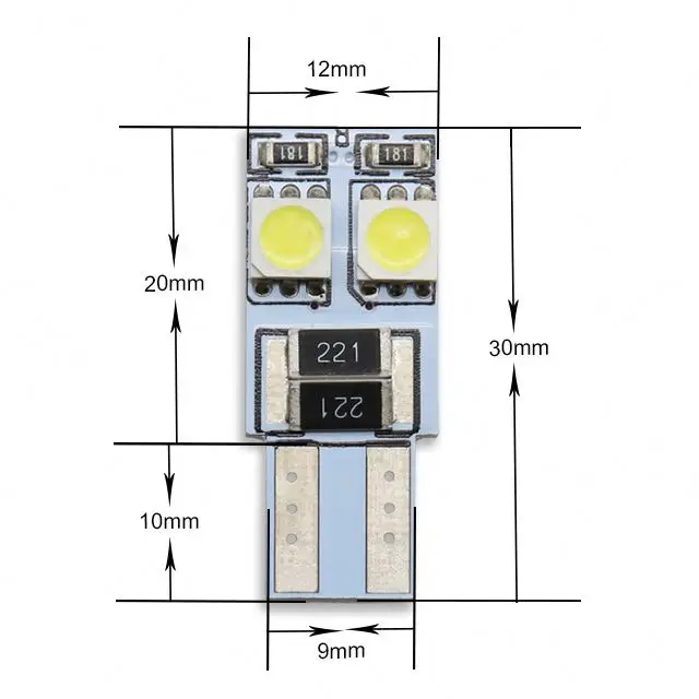 Super Bright Car Accessories 4Smd 5050 Wedge Light Bulb Lamp Canbus T10 W5W Car Interior Led Lights