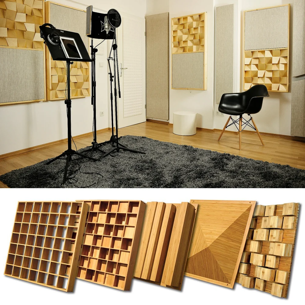 Diy 3D Wood Wall Sound Diffuser Plate Wooden Acoustic Panels