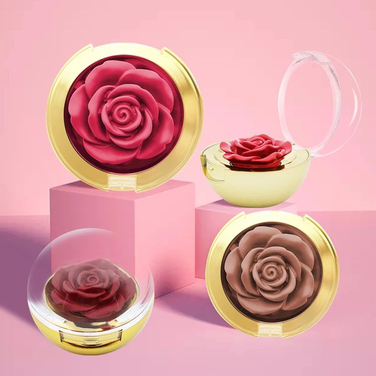 make your own brand organic vegan cruelty free single blush private label vitamin e 3d rose blush