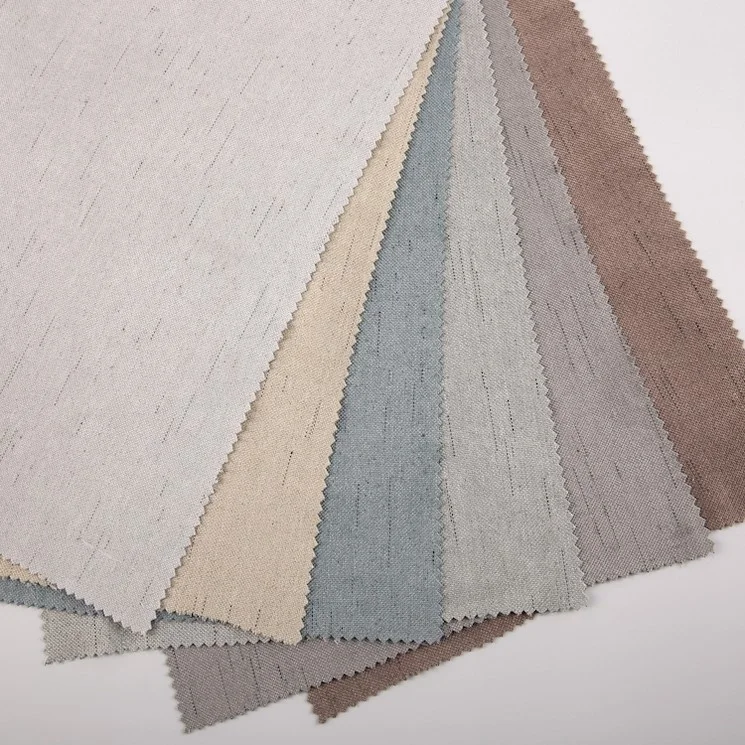 Yongshun free samples cheap price china heavy linen look curtain fabric