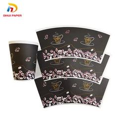 Wholesale paper cup raw material printed pe coated paper cup fan raw material for paper cup