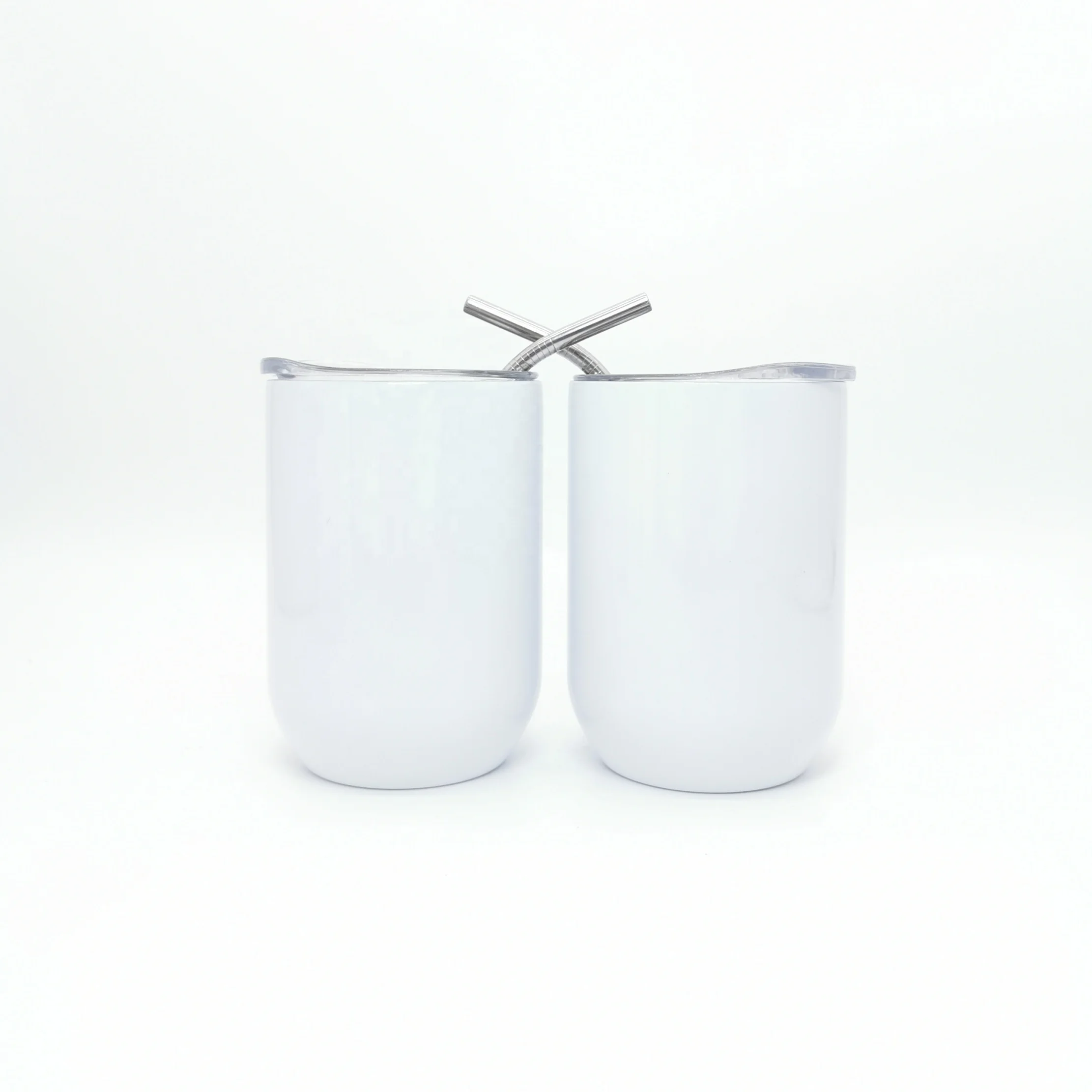 350ml stemless wine tumbler white sublimation blanks  straight tumbler cups 12 oz vacuum insulated  coffee mugs