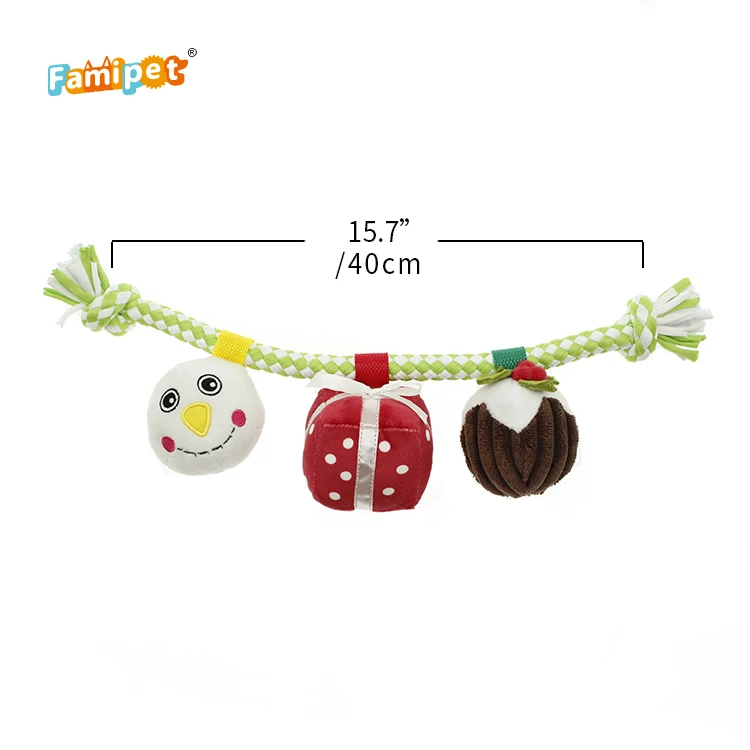 Christmas Design Customized Supply Innovational Plush With Squeaky Pet Dog