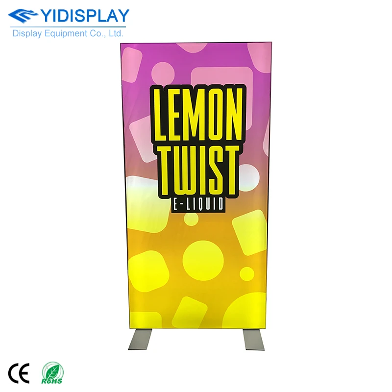 New advertising square aluminium frame custom uv fabric double sided portable display stand LED lightbox SEG light box