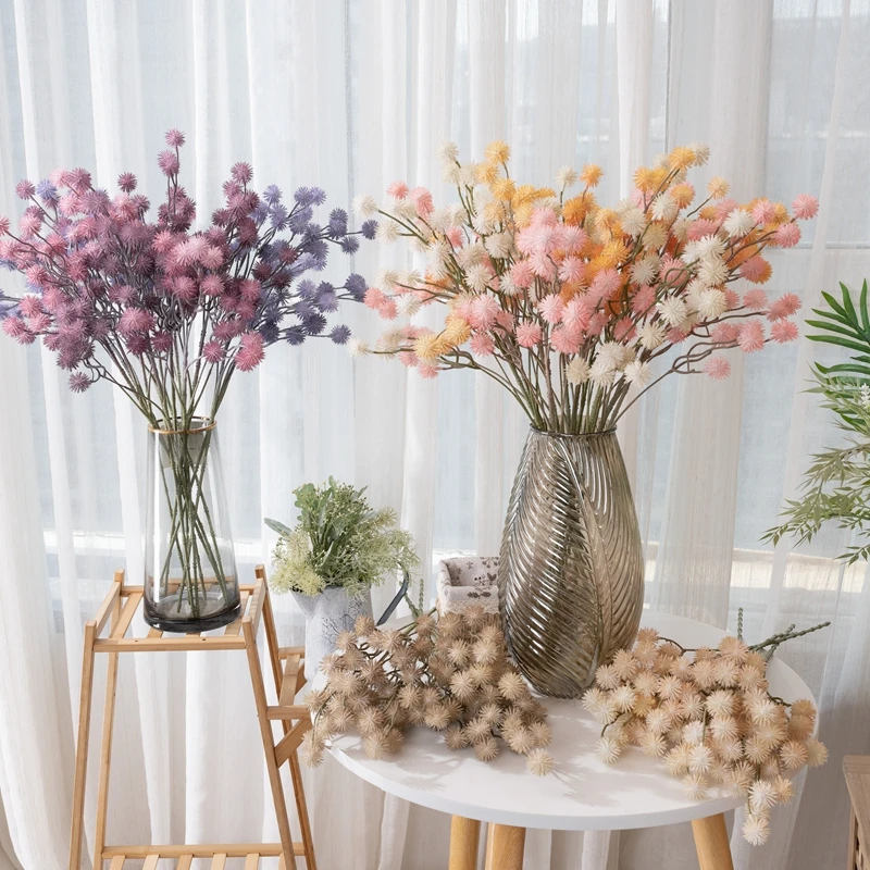 MW53001 Sell Discount Wedding Table Decoration Plastic Dandelion Flower For Home Bouquet Plant Ornament With different Ball