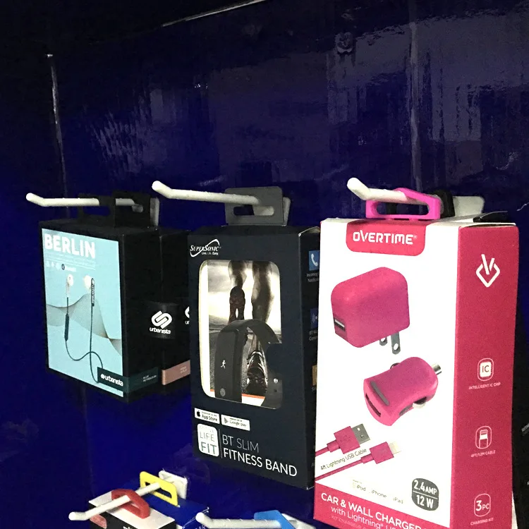 Wholesale 6 inch Peg Hooks Plastic Hooks Accessories Retail Display ABS Hooks For Cardboard Supermarket Display