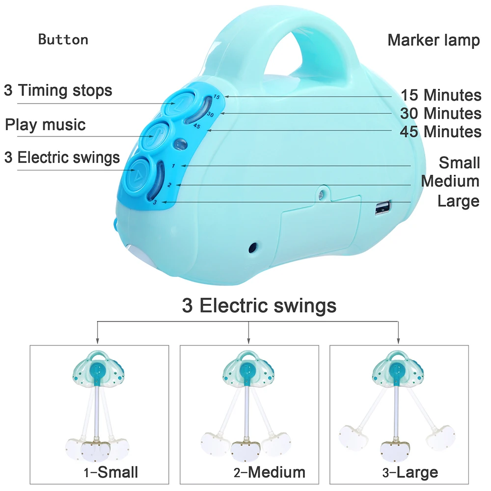 Foldable sleep mosquito net cradle rocking electric adjustable 1 year newborn toddler crib bassinet baby bed