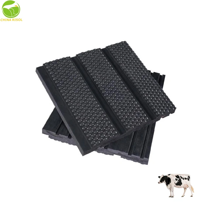 Wear-resistant non-slip rubber EPDM floor mat for cowshed