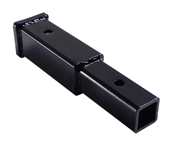 1 Heavy Duty 5/8 Pin Hole Tow Bar Ball Mount 2' Square Tube Extender Adapter Car Trailer Towing Parts Hitch Receiver Extension