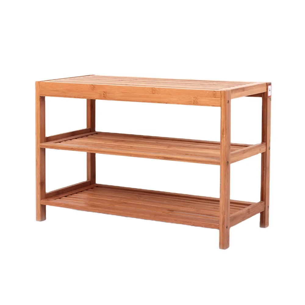 Wholesale Two Tier Shoe Rack Modern Wooden Bamboo Corner Shoe Rack Bracket Prices