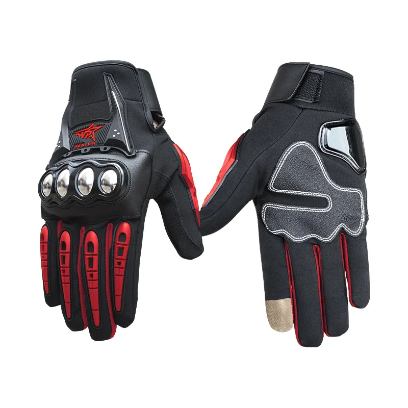 Winter velvet warm protection anti-drop wear-resistant motorcycle riding off-road road outdoor mountaineering gloves