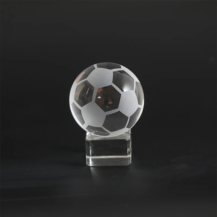 Custom designed home decor Decorated sports awards Basketball Trophies Crystal glass football