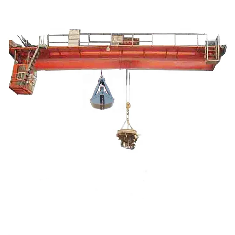 20 Ton Double Beam Cabin Control Lifting Grapple and Electric Magnetic Overhead Bridge Travelling Crane